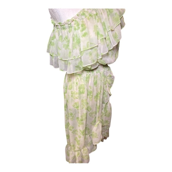 NWT MISA LOS ANGELES Rumi Dress Honeydew Blossom M Asymmetrical Floral Revolve - Picture 5 of 7